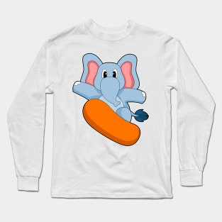 Elephant Snowboard Winter sports Long Sleeve T-Shirt